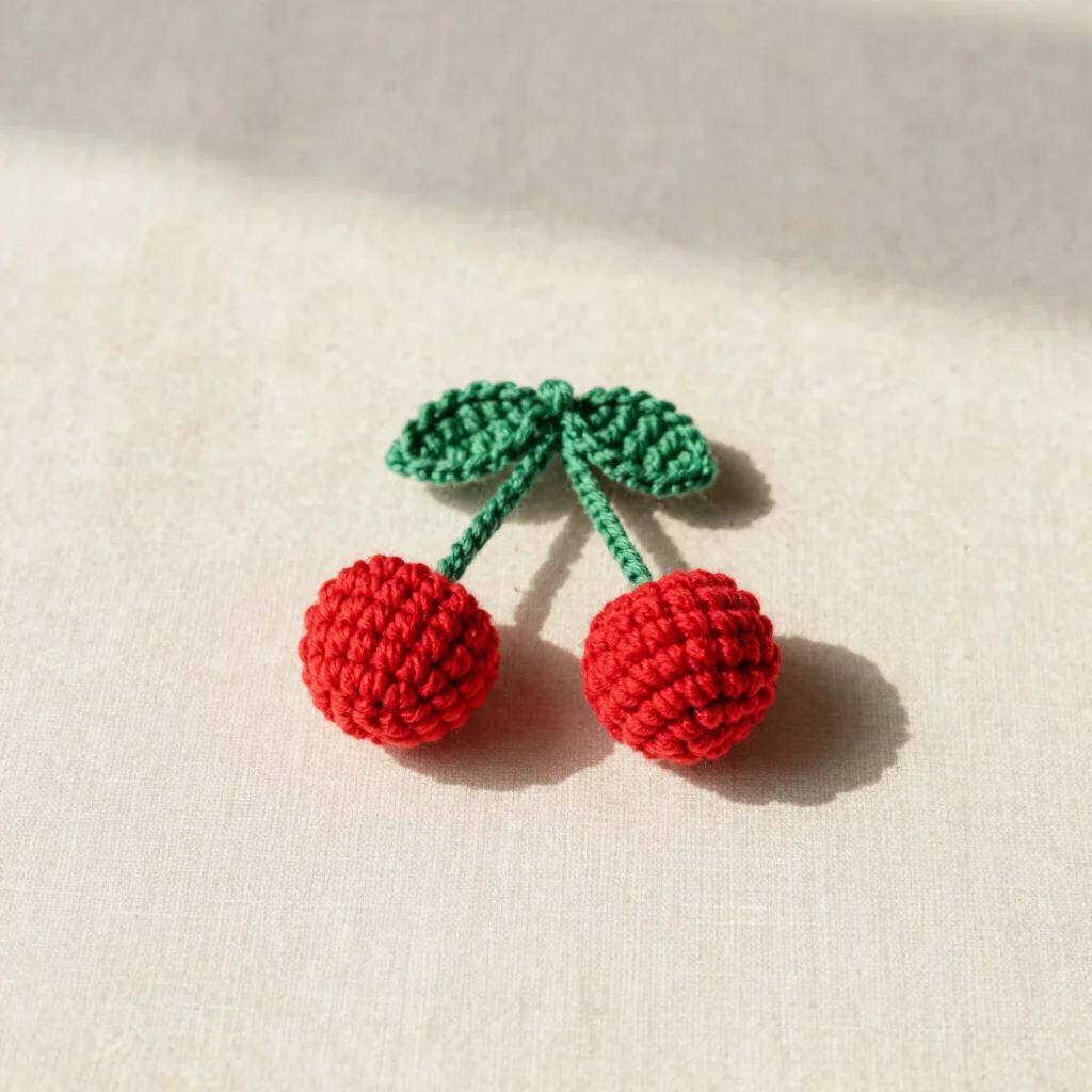 Cherry Cluster Bag Charm
